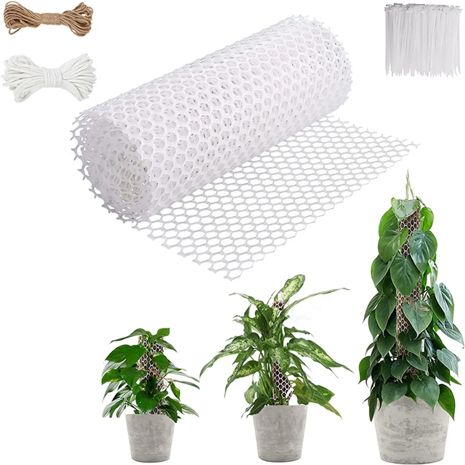 Moss Monstera Poles Mesh Kit Plant Growing Net Monstera Trellis Garden Accsesories Plant Support Potted Plant Stakes