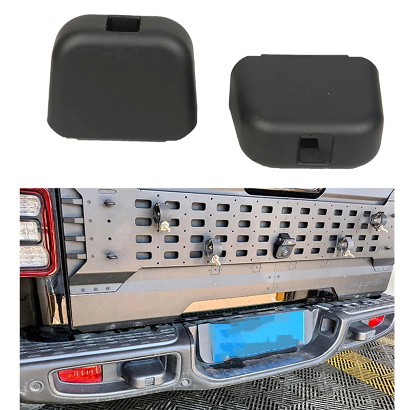 For Jeep Gladiator JT 2021-2025 Rear Bumper Tow Hook Cover Trailer Hitch Receiver Cover Exterior Accessories