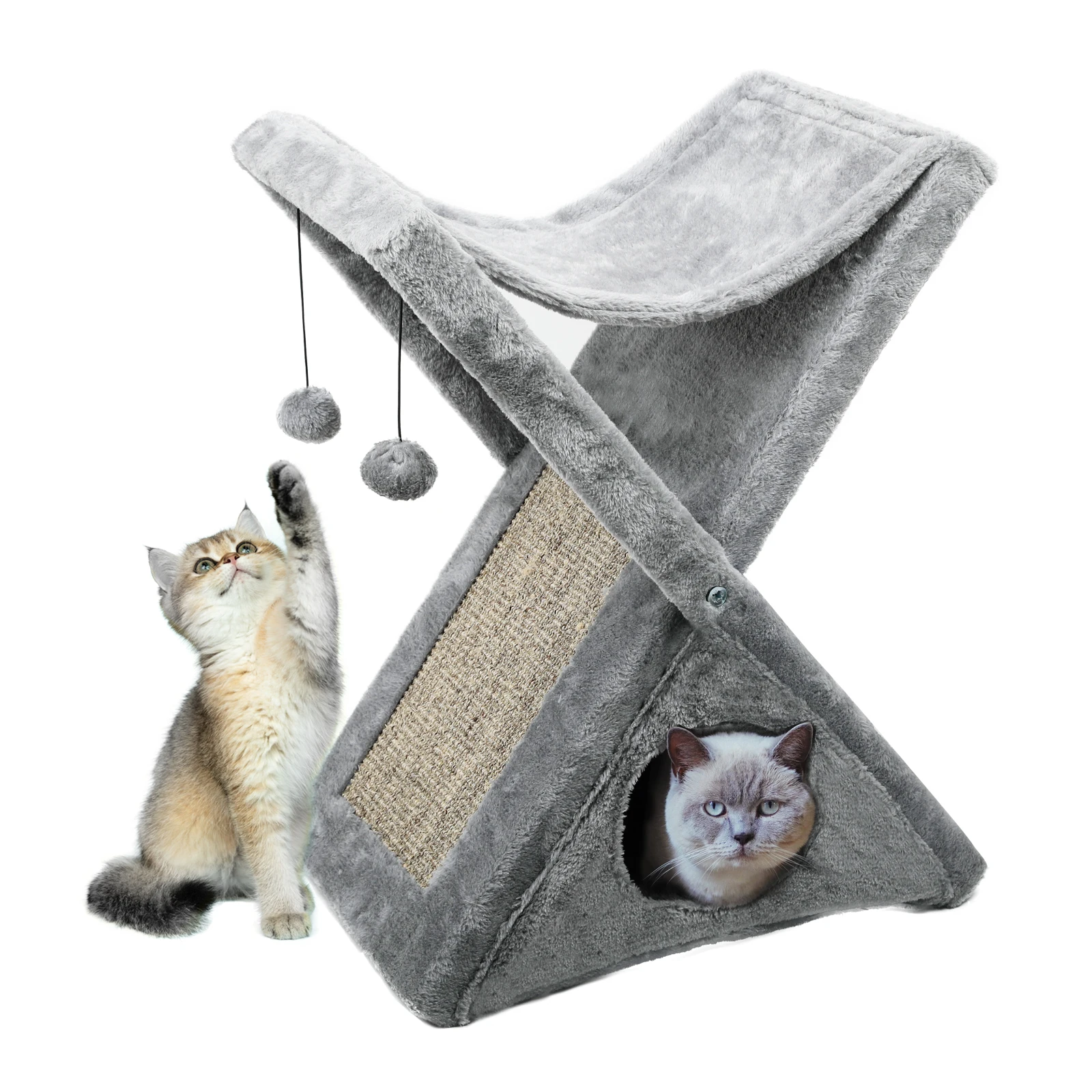 

Custom Multifunctional 2-in-1 Cat Nest Cat Tunnel Plush Warm Pet Nest Foldable Cat House