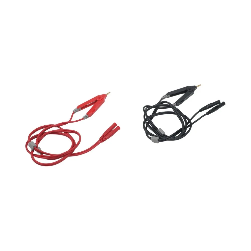 2PCS Low Resistance Kelvin Clip Test Cable Set 4mm Banana Connector For LCR Meter Internal Resistance Tester Multimeter Leads