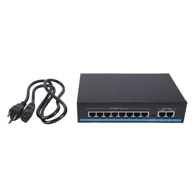 NEW-POE Switch 10 Port 100Mbps Ethernet Smart Switch Support Network Switch For Camera Wireless