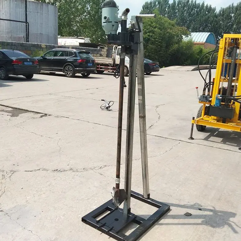 

Customized Electric Water Well Drilling Rig 60m Vertical Frame Handheld High Torque Portable Borehole Machine