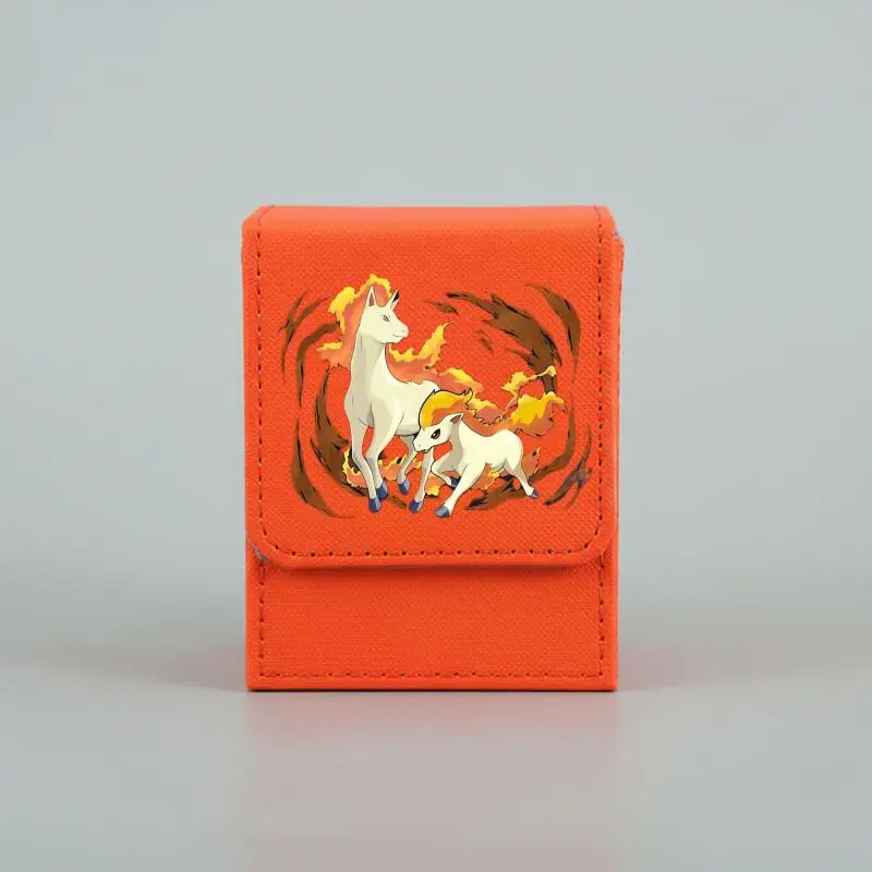 Anime Cartoons Card Case for Growlithe Hypno Alakazam Ninetales Leather Action Toy Figure Anime Game Collection Storage Box Gift