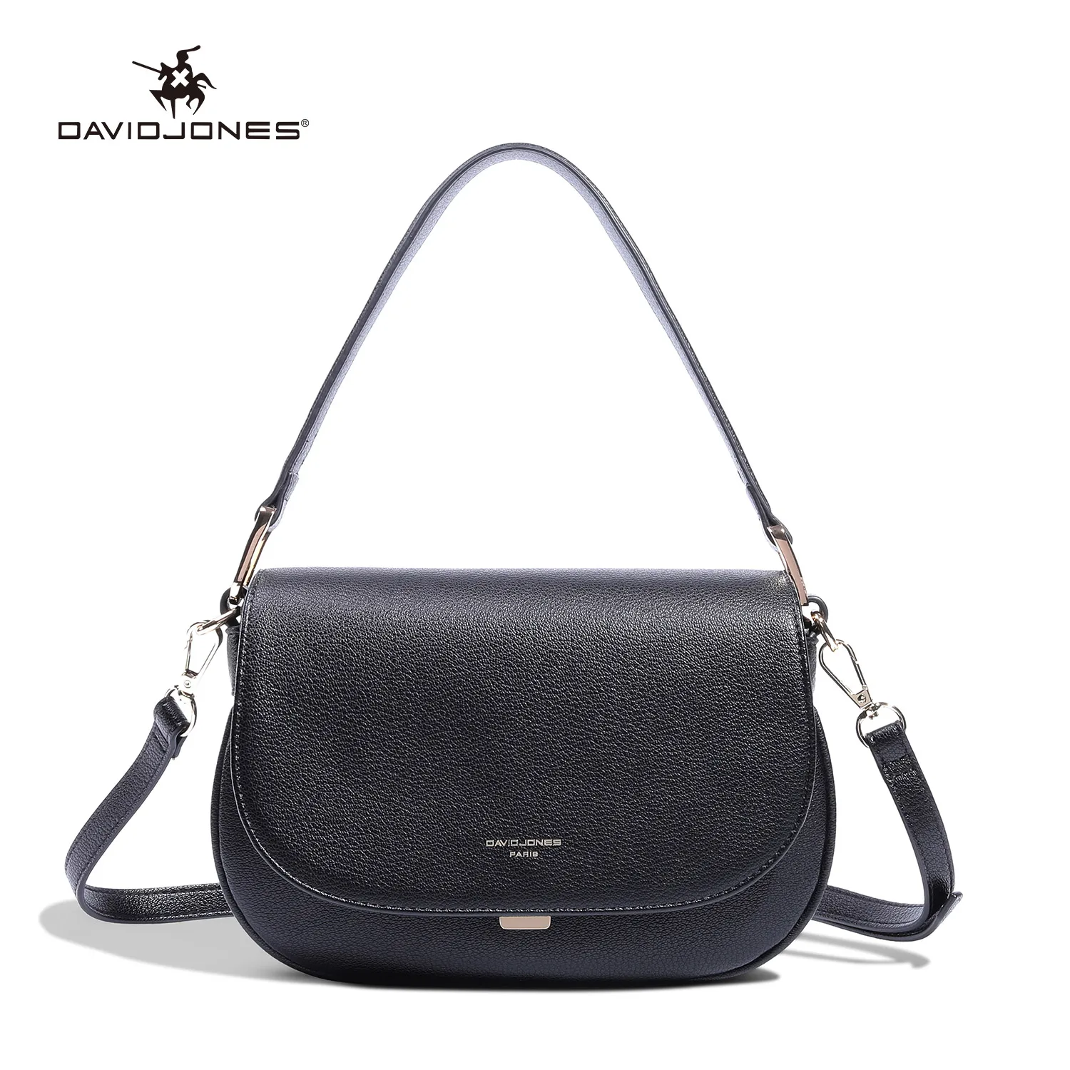 New 2024 David Jones Women Handbag Waterproof Female Crossbody Bag Small PU Leather Lady Fashion Shoulder Bag