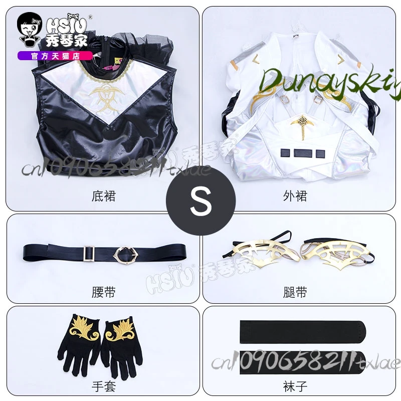 Juego amor y espacio profundo Refulgent Path heroína disfraz Cosplay Shen Xinghui Xavier mujer vestido cinturón guantes calcetines conjunto para fiesta