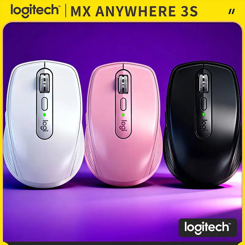 

Компактная мышь Logitech MX Anywhere 3S, эргономичный дизайн, перезаряжаемая, с быстрым прокруткой для портативных ПК Mac