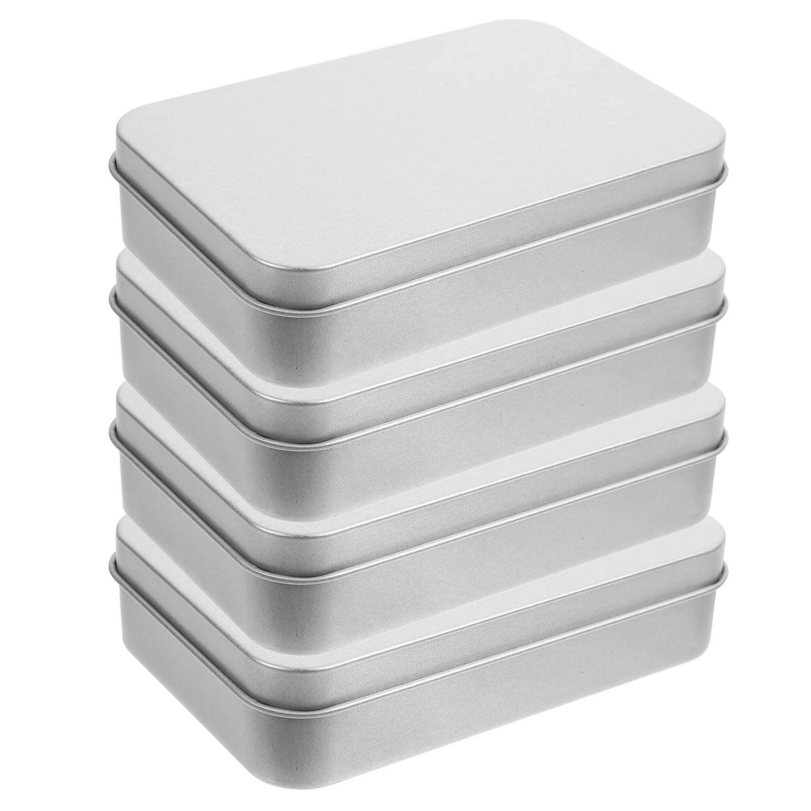 

4Pcs Gift Tinplate Box Premium Empty Tin Containers for Candy Wedding Party Favors Storage USB Keys Stationery Chewing Gum Small