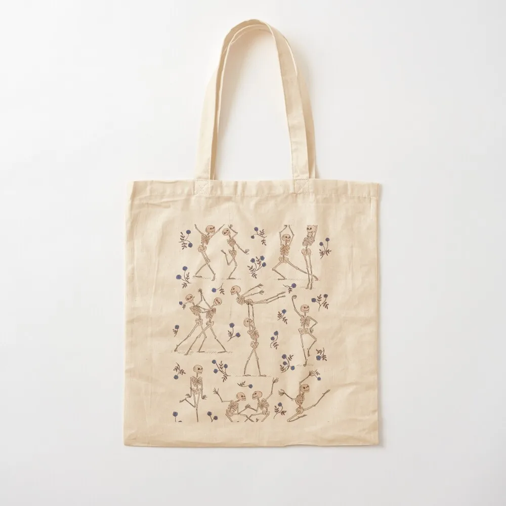 Skeleton Dance — blue Tote Bag Eco bag Custom bag shopping cart bags