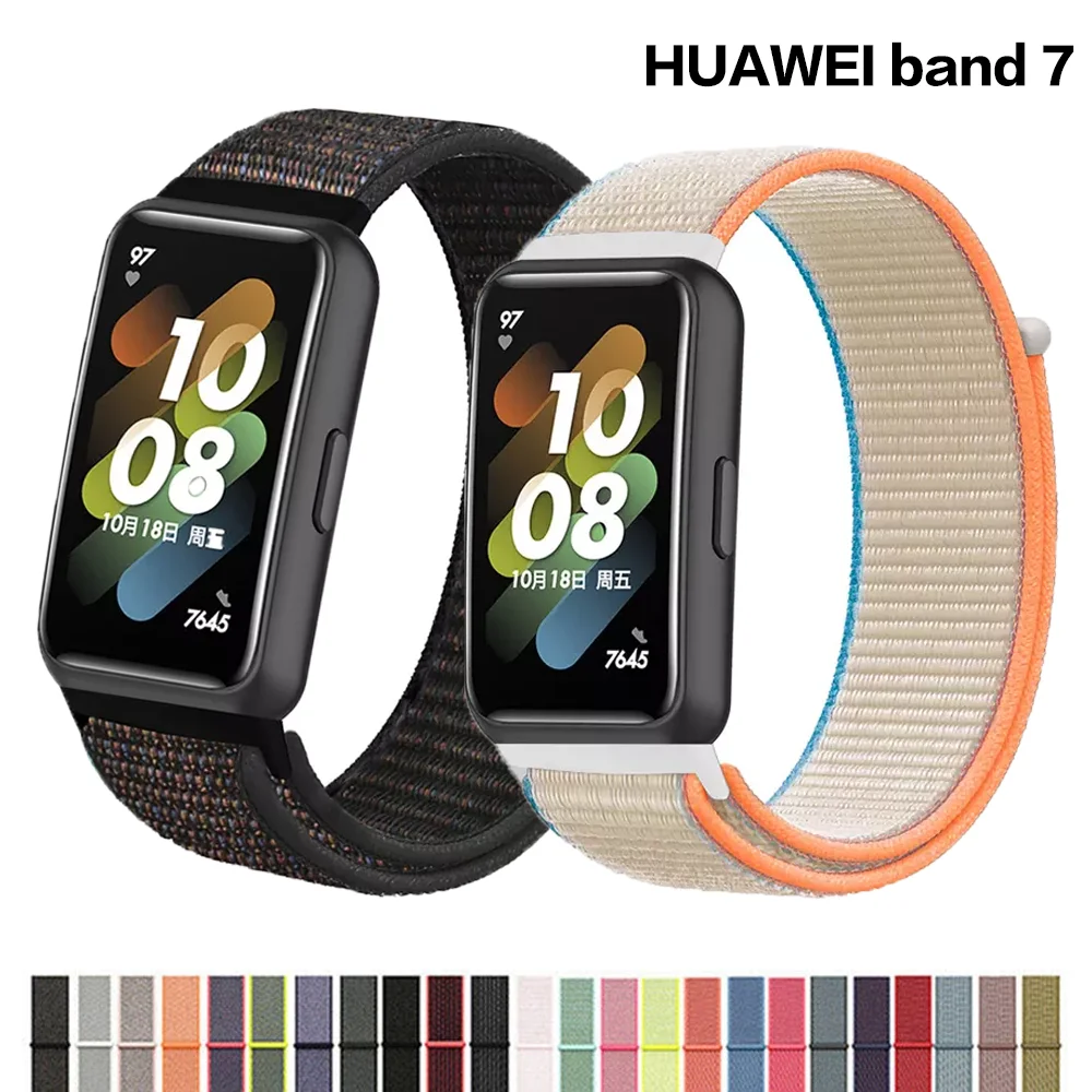 Nylon schleife band Für Huawei band 7 strap zubehör Smart uhr ersatz gürtel armband Sport armband Huawei band 7 correa