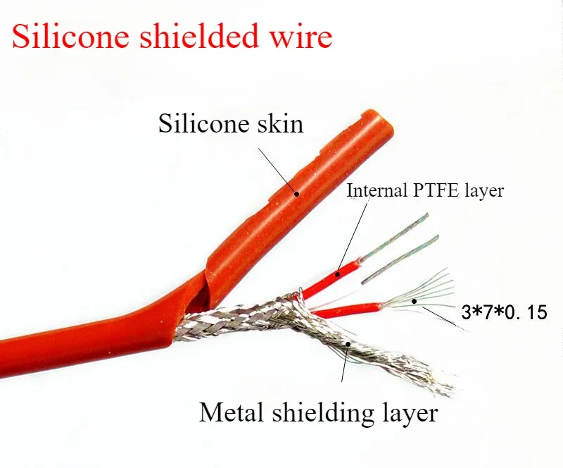 PT100 Platinum ความต้านทานความร้อนซิลิโคนอุณหภูมิสูงกันน้ํา Roller Probe PT100 เซ็นเซอร์อุณหภูมิความแม่นยําสูง