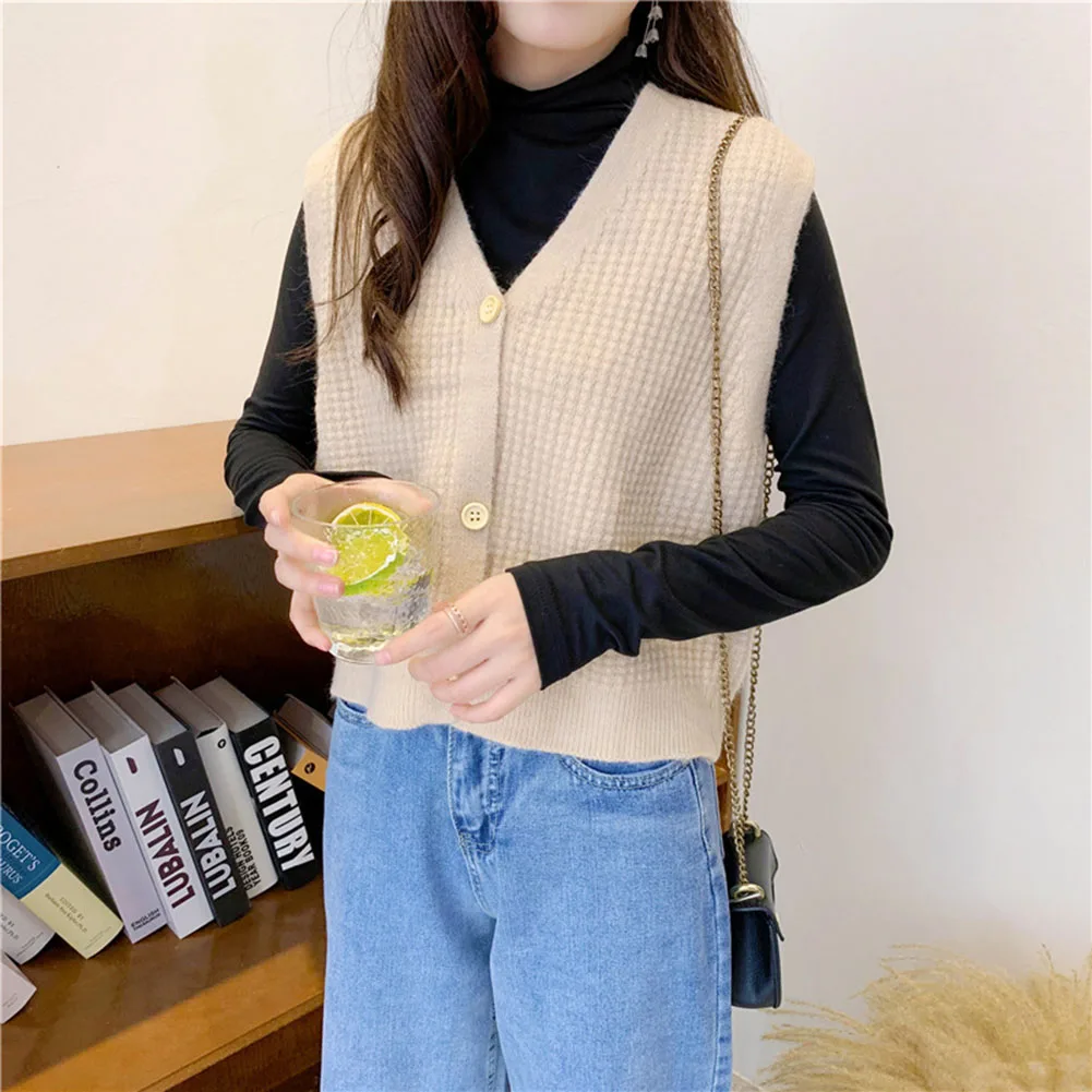 

Vneck knitted cardigan vest top for women with sweater style perfect for spring summer autumn and winter season