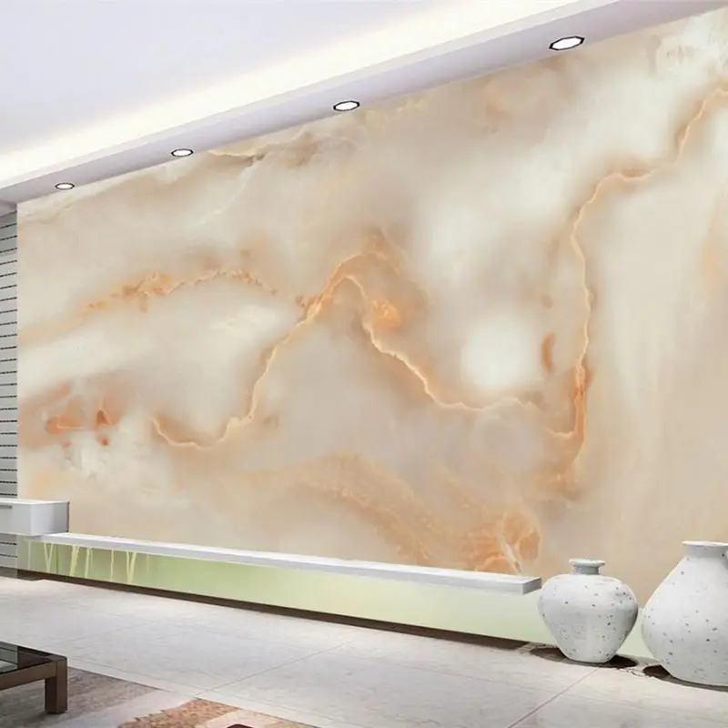 Customized wallpaper 3d new high-definition jade matching topaz marble background wall living room bedroom restaurant decoration