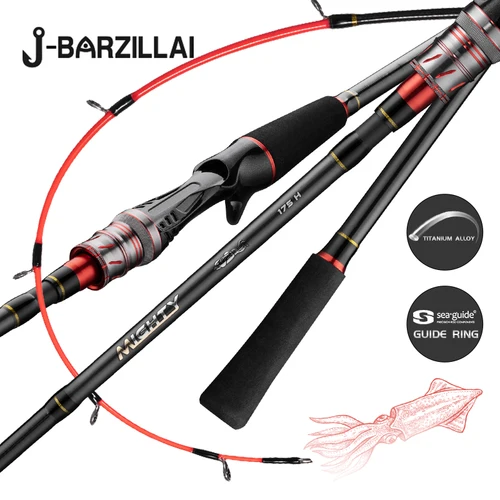 J-BARZILLAI MIGHTY 오징어 낚싯대, 33T 고탄소 섬유 티타늄 합금 팁, 바다 가이드, 1.65m, 1.7m, 1.75m, 경량 낚싯대 Best5 J-BARZILLAI MIGHTY 오징어 낚싯대, 33T 고탄소 섬유 티타늄 합금 팁, 바다 가이드, 1.65m, 1.7m, 1.75m, 경량 낚싯대 Best5