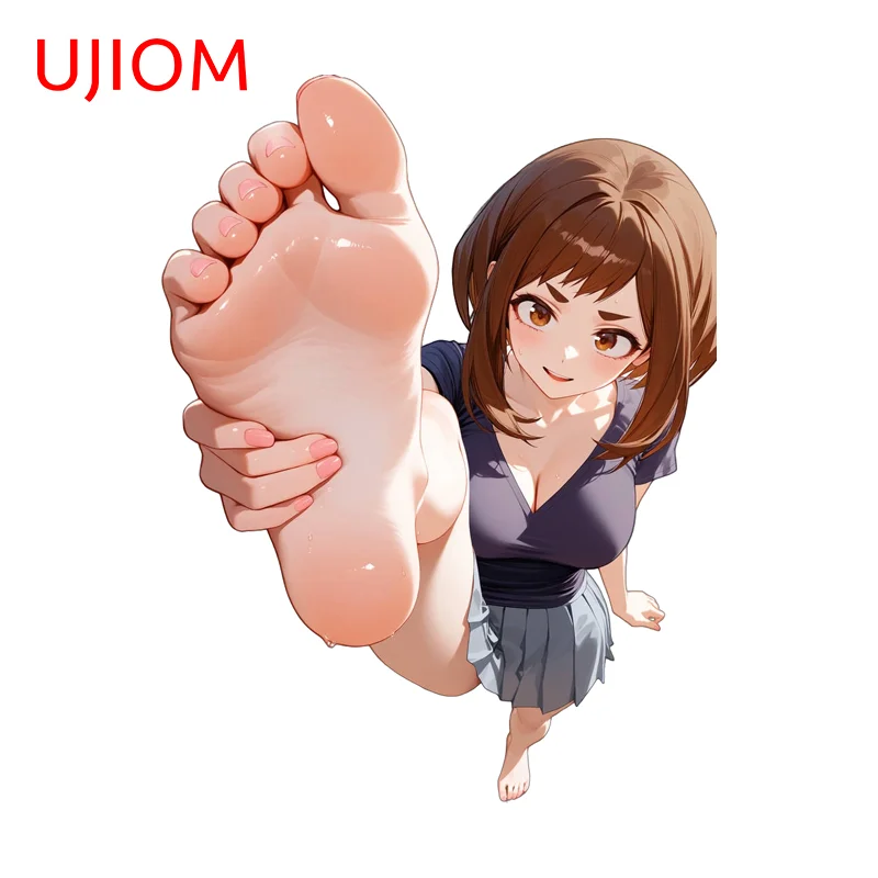 UJIOM الركوع الموقف الحمار الكبير Ochako Uraraka الجدار ملصق قسط لافتة للنظر تصميم واقية من الشمس ملصق مائي جميل غرفة المعيشة ديكور #4