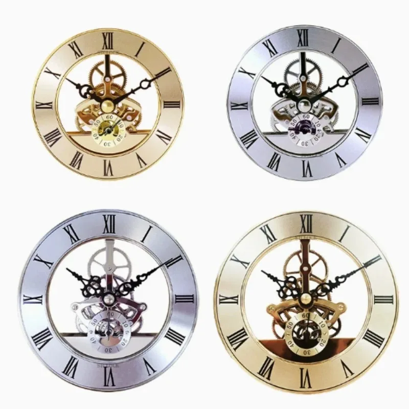 Perspective Desk Clocks Movement Metal Gear Table Clock Movements DIY Embedded Clocks Part Roman Numberal Clock Accessories
