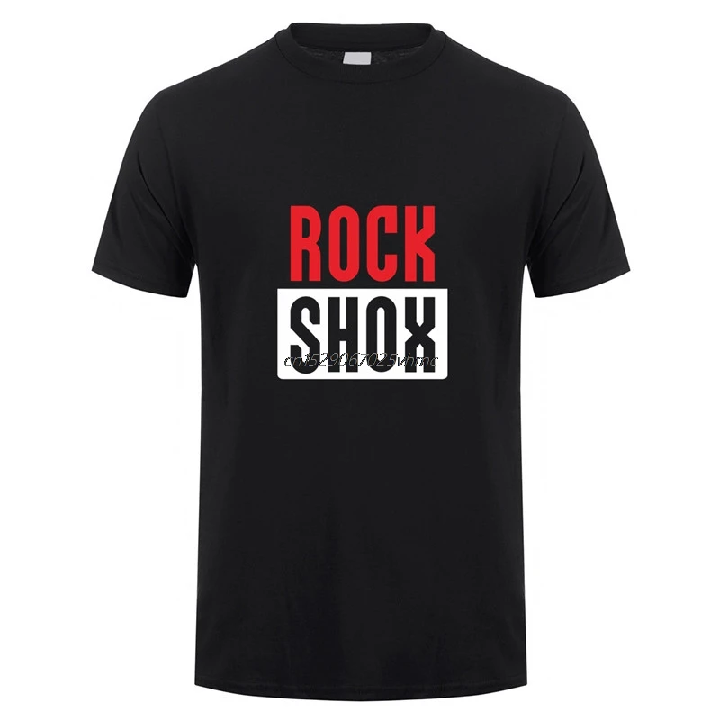 Rockshox Rock Shox T-shirt Tops New Fashion Short Sleeve Moutain MTB Biker Bicycler High Quality Printed 100% Cotton Eu Size