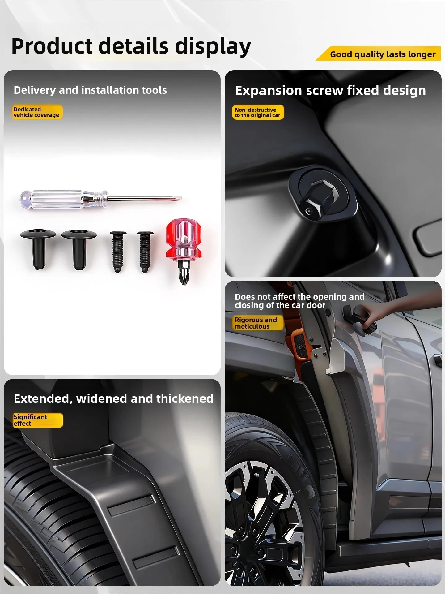 For Jetour G700 2025 2pcs/set Car Mud Flaps Original Rear Wheel lining Mudguards Waterproof Splash Guards Fender Accessories