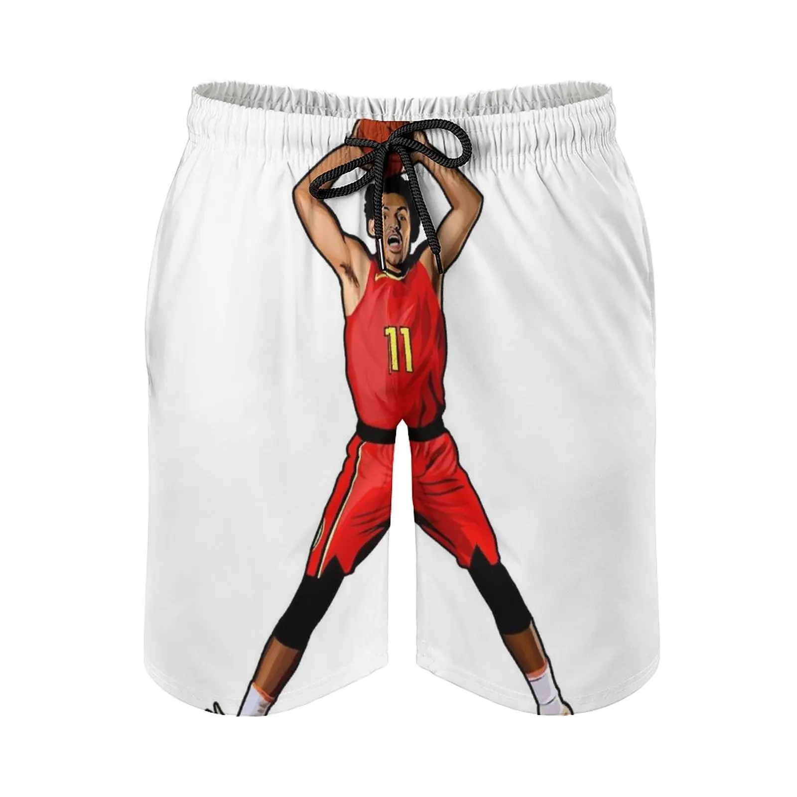 

Trae Young #11 Jump Men's Beach Shorts Swim Trunks With Pockets Mesh Lining Surfing Trae Young Basketball Hawks Atlanta Trae