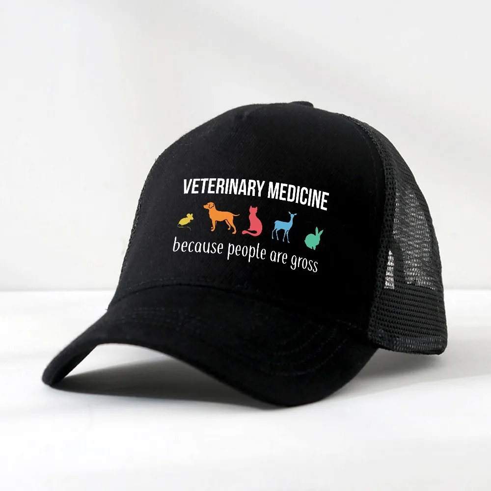 Veterinary Medicine Because People Are Gross Baseball Cap Outdoor Mesh breathable Hats ﻿Casquette