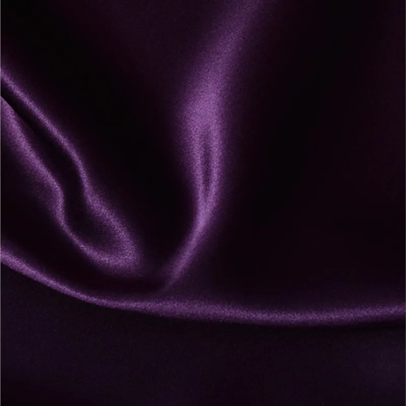 

CD668 Heavy 30momme silk fabric satin cheongsam oil purple