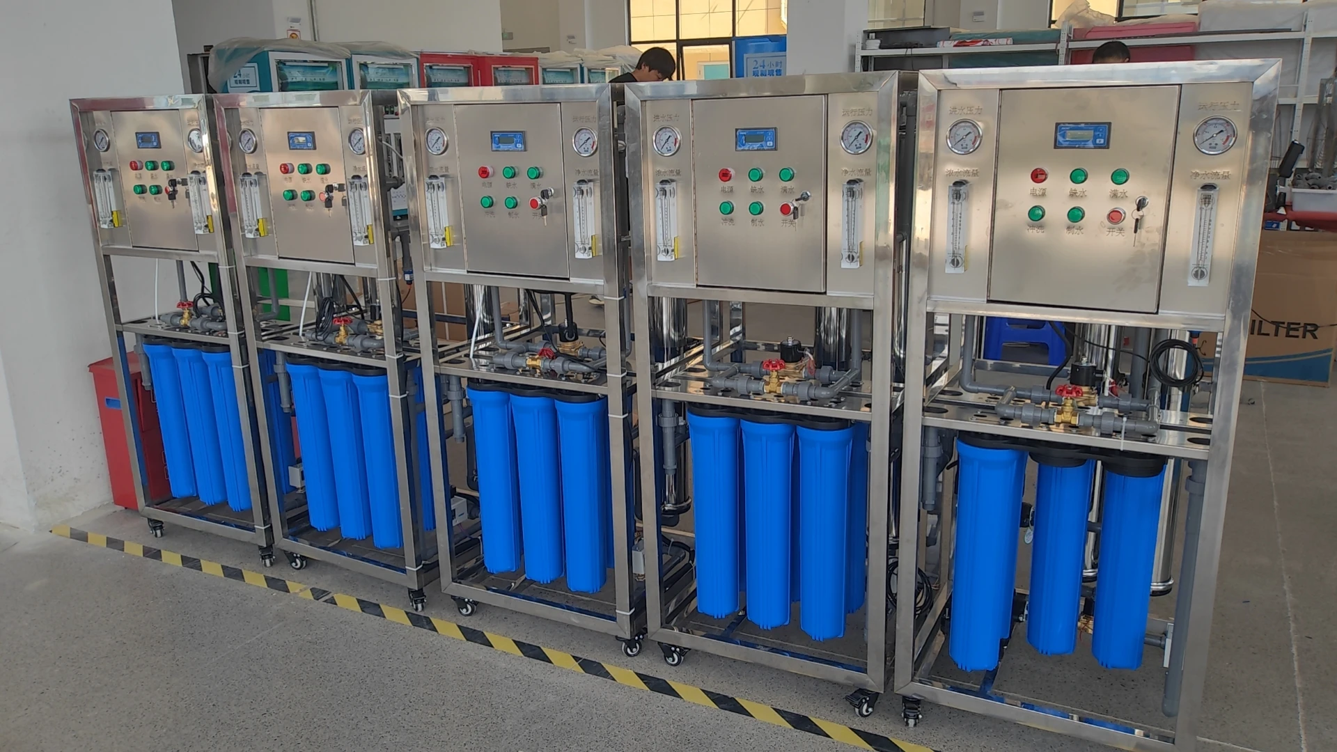 0.25-ton 3-Stage 75 GPD Simple Frame Water Purifier for Car Hotel Use Household Commercial Reverse Osmosis Direct Drinking Pure
