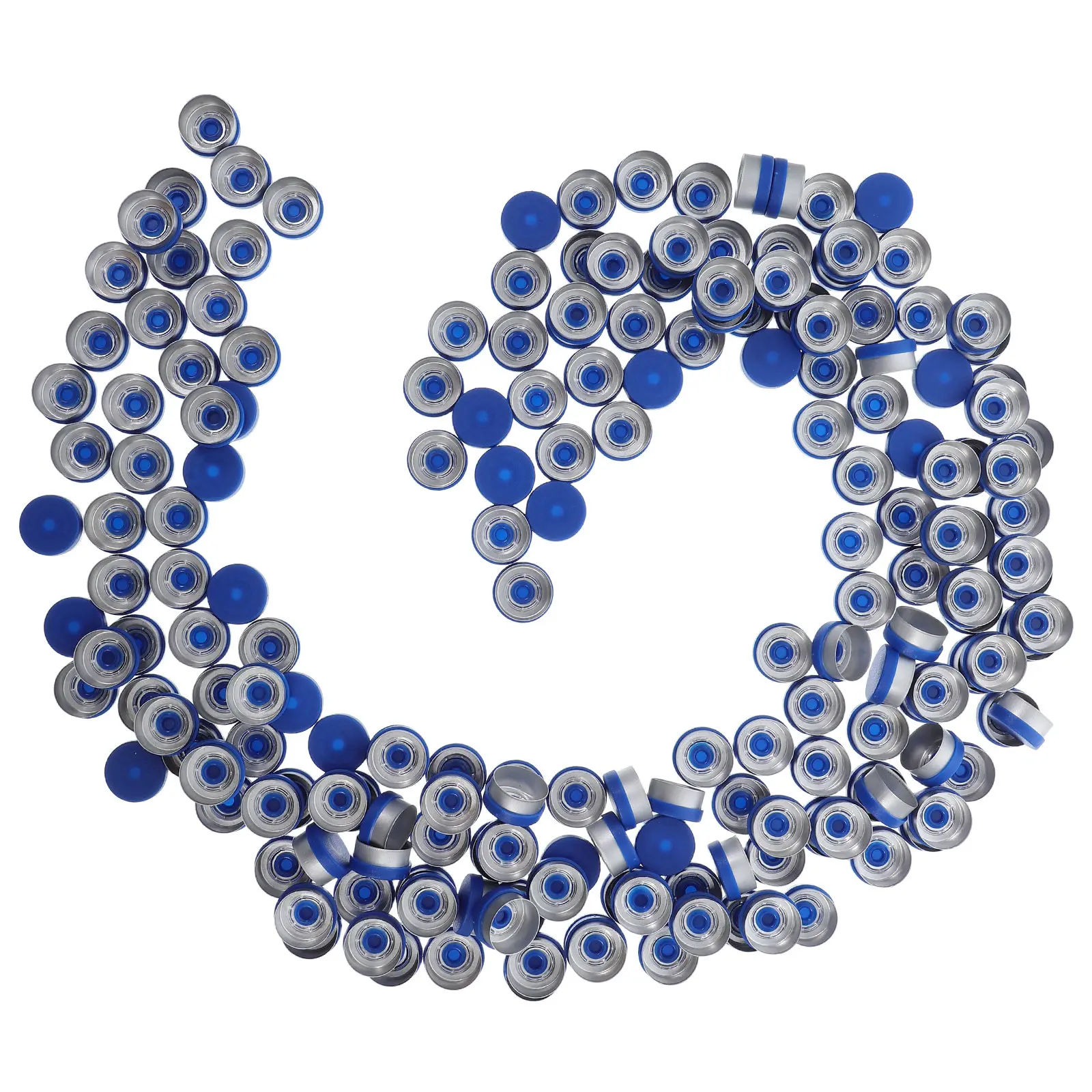 

200 шт. крышек с откидной крышкой для стеклянных флаконов: прочная алюминиево-пластиковая конструкция, легкий откидной механизм, герметичность, сохранение свежести, для лабораторий