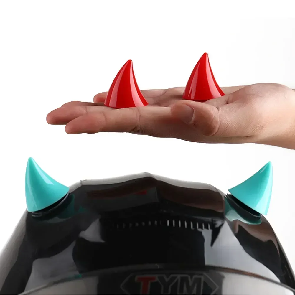 

2PCS Motorcycle Helmet Cute Corner Rubber Horn Decoration Motocross Full Face Off Road Helmet Decoration Moto Car Accessories NE