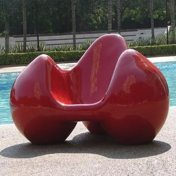 Leisure seat Glass tomato chair Special-shaped seat Public rest chair waiting