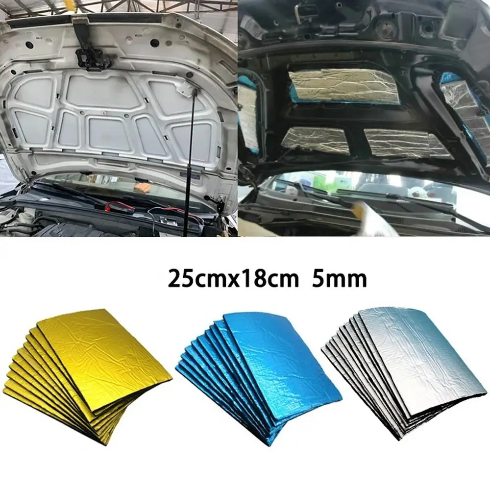 5pcs Portable Thickness 5mm Sound Deadener 25*18cm Durable Sound Proofing Mat Large Noise Insulation Mat Door Wall