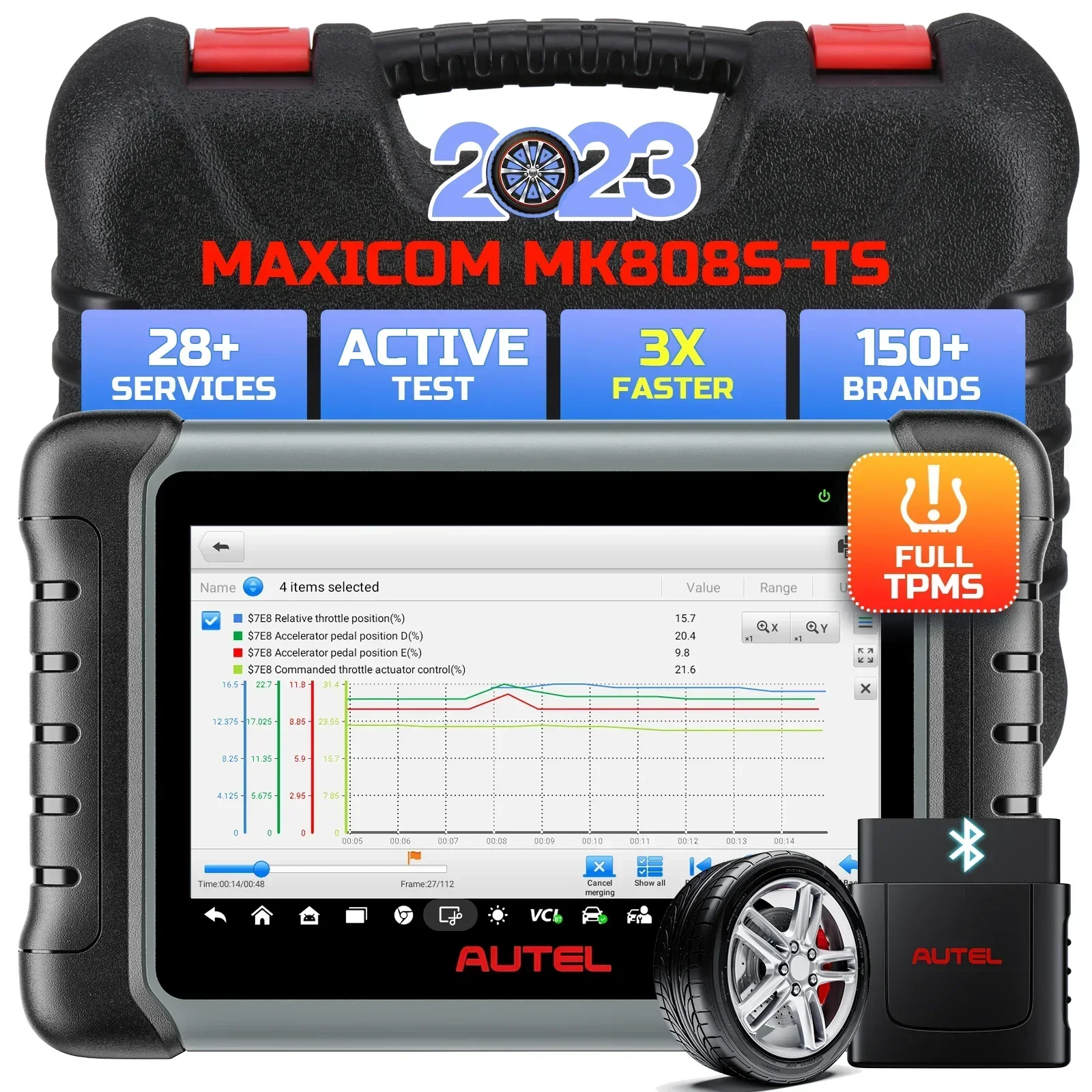 autel mk808 altar mk808bt maxi 808ts mk808ts check mx808 its600 pro maxcom maxicom atom max mk 808 808bt obdii obd2 scanner