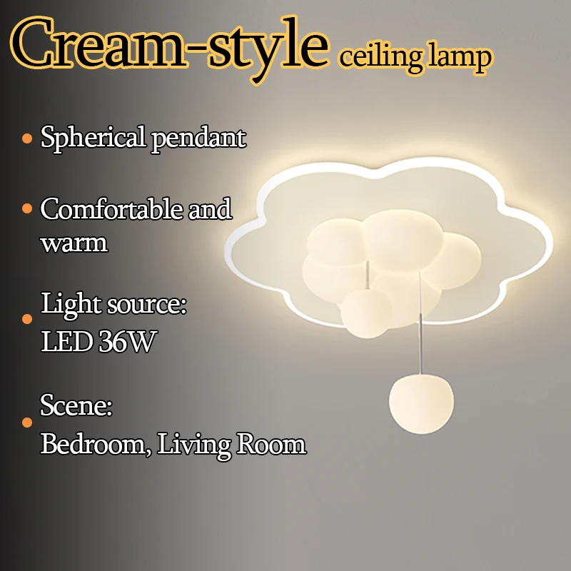 

Потолочный светильник в скандинавском стиле «Облако» - современный минималистичный креативный теплый светильник для спальни, детской комнаты и главной спальни