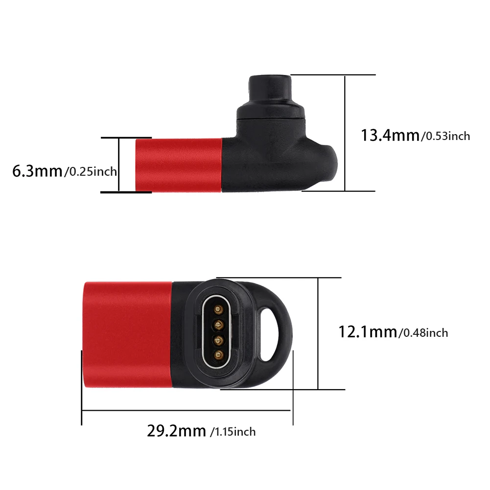 

Smart Watch Type C Charger Base Adapter Replacement Charger Adapter 90 Degree Elbow Accessories for Fenix 7/7S/7X/6