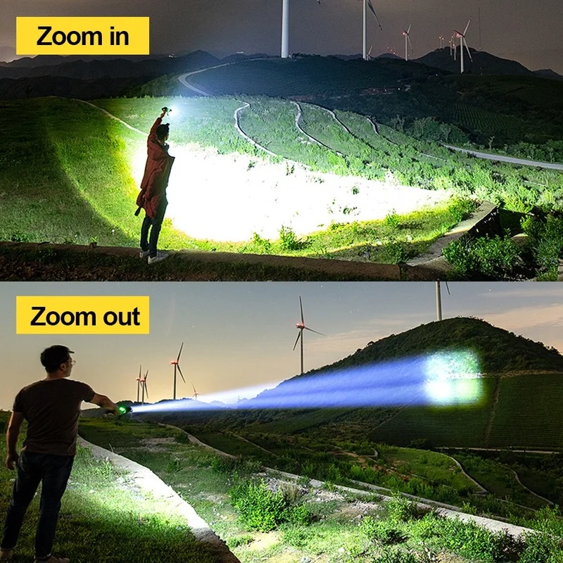 400000 Lumens XHP90.3 Most Powerful Led Flashlight 18650 26650 Battery Rechargeable Tactical Flashlights Torch