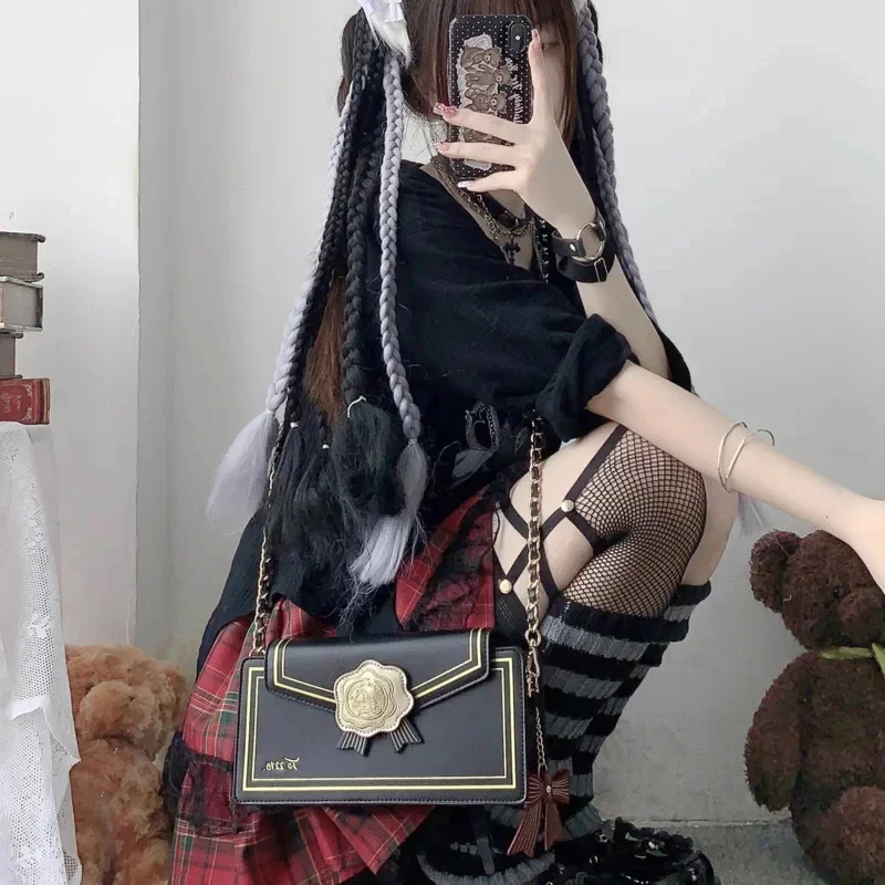 Women Handbag Rose Y2K Itabag Anime PU Leather Itabag Brown Shoulder, Crossbody Bag Envelope Clear Window Display Pouch Cosplay