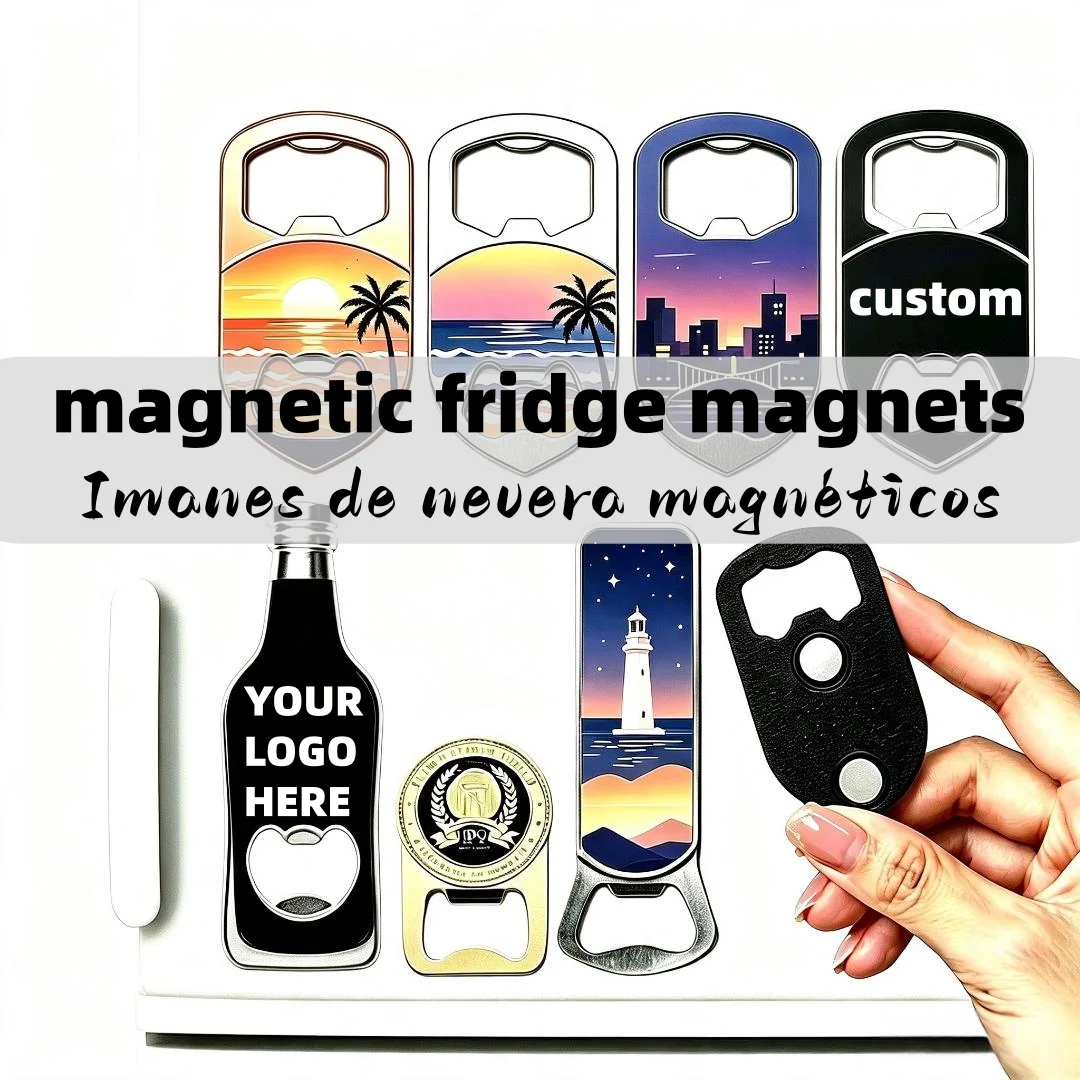 Custom 3D Fridge Magnet Cheap Alloy Promotional Casting Fridge Magnet Bottle Opener Metal OEM