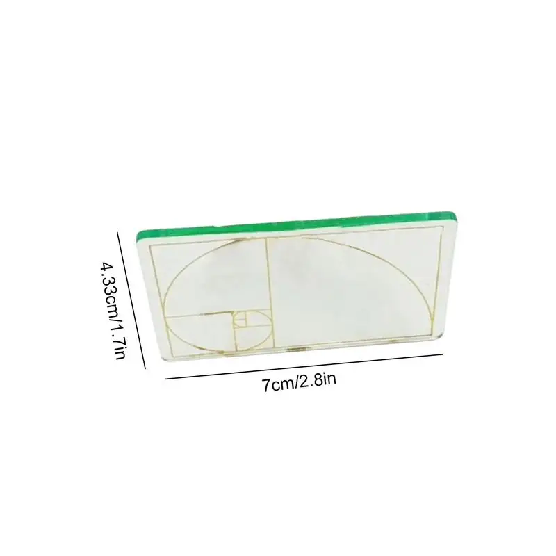 Transparent Acrylic Golden Ratio Viewfinder Golden Section Finder Golder Ratio Ruler Tools for Designer Architects Drafting