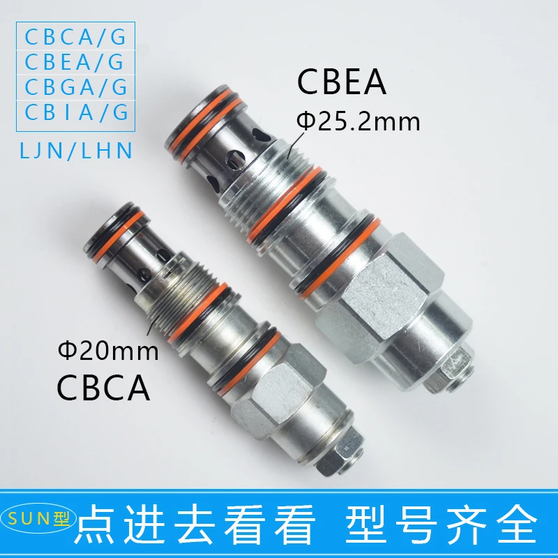 Threaded Cartridge Hydraulic Counterbalance Valves Replace SUNCounterbalance Valves CBCA/CBEA/CBCG/CBEG/LHN LJN