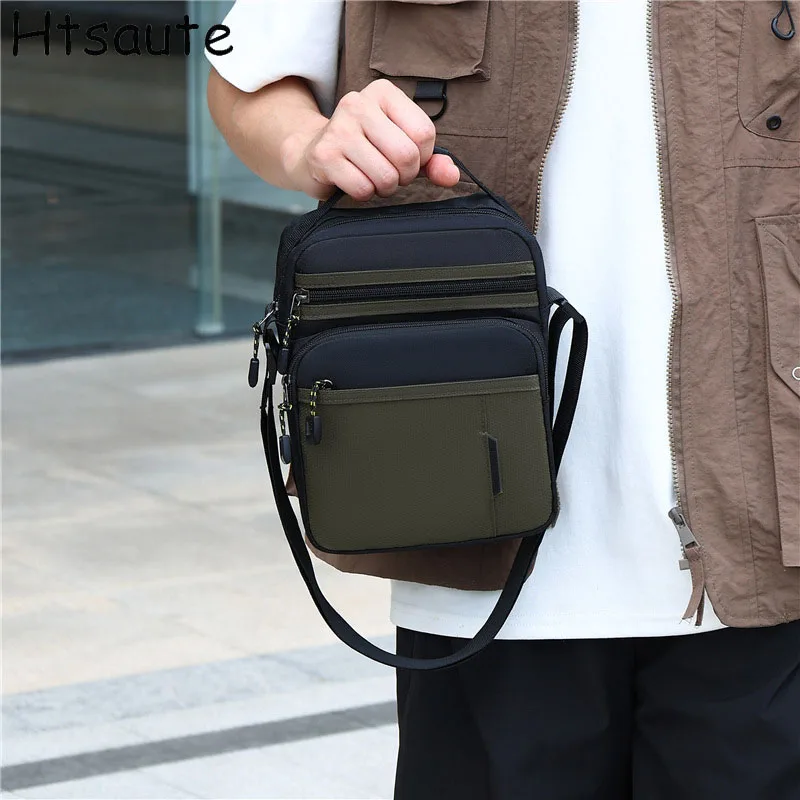 

Men's Traveling Shoulder Bag Fashion Casual Patchwork Handbag High Quality Oxford Cloth Waterproof Multifunctional Crossbody Bag