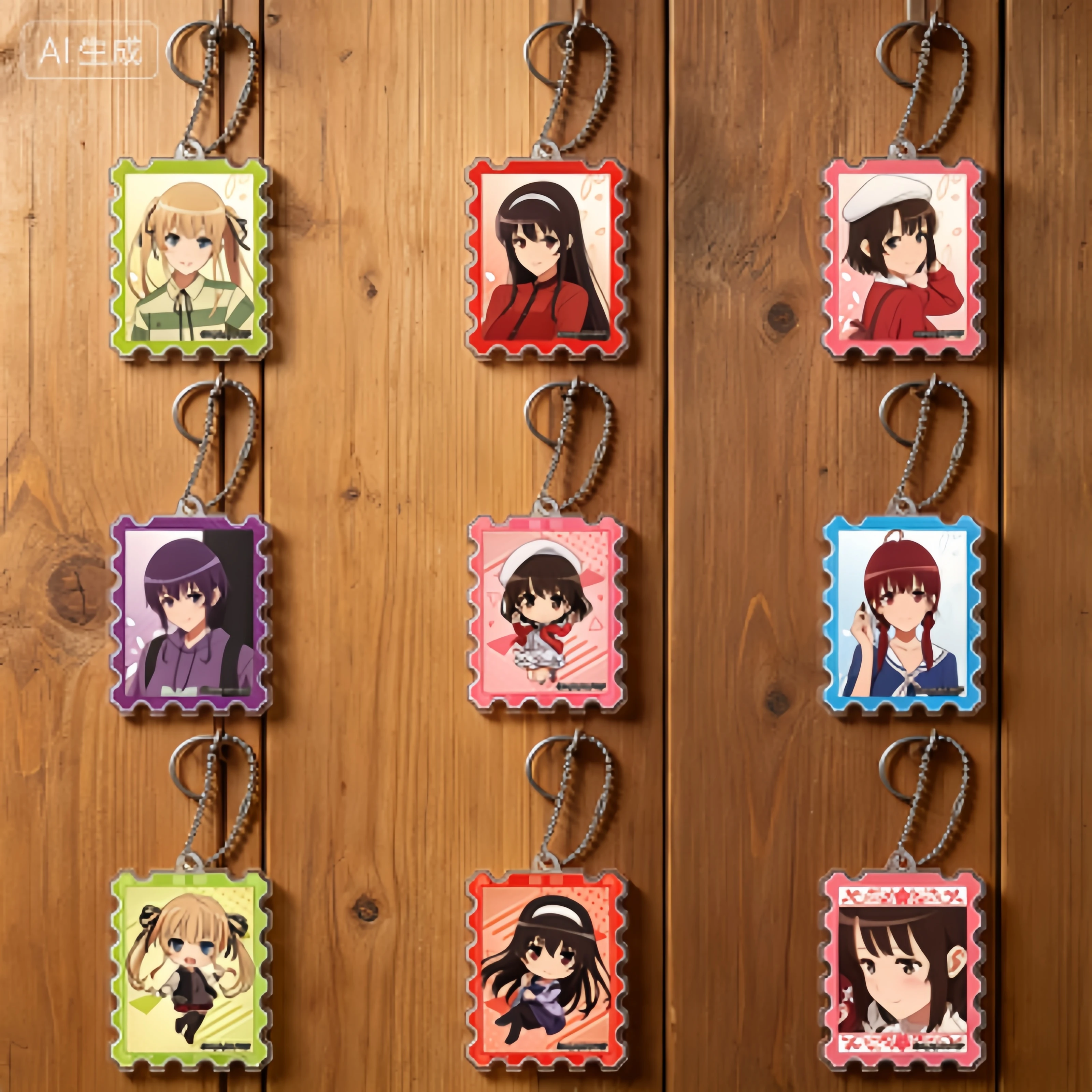 Wholesale Saekano the Movie: Finale 6cm Cosplay Acrylic keychain anime Character Bag Charm Surprise gift Backpack Pendant