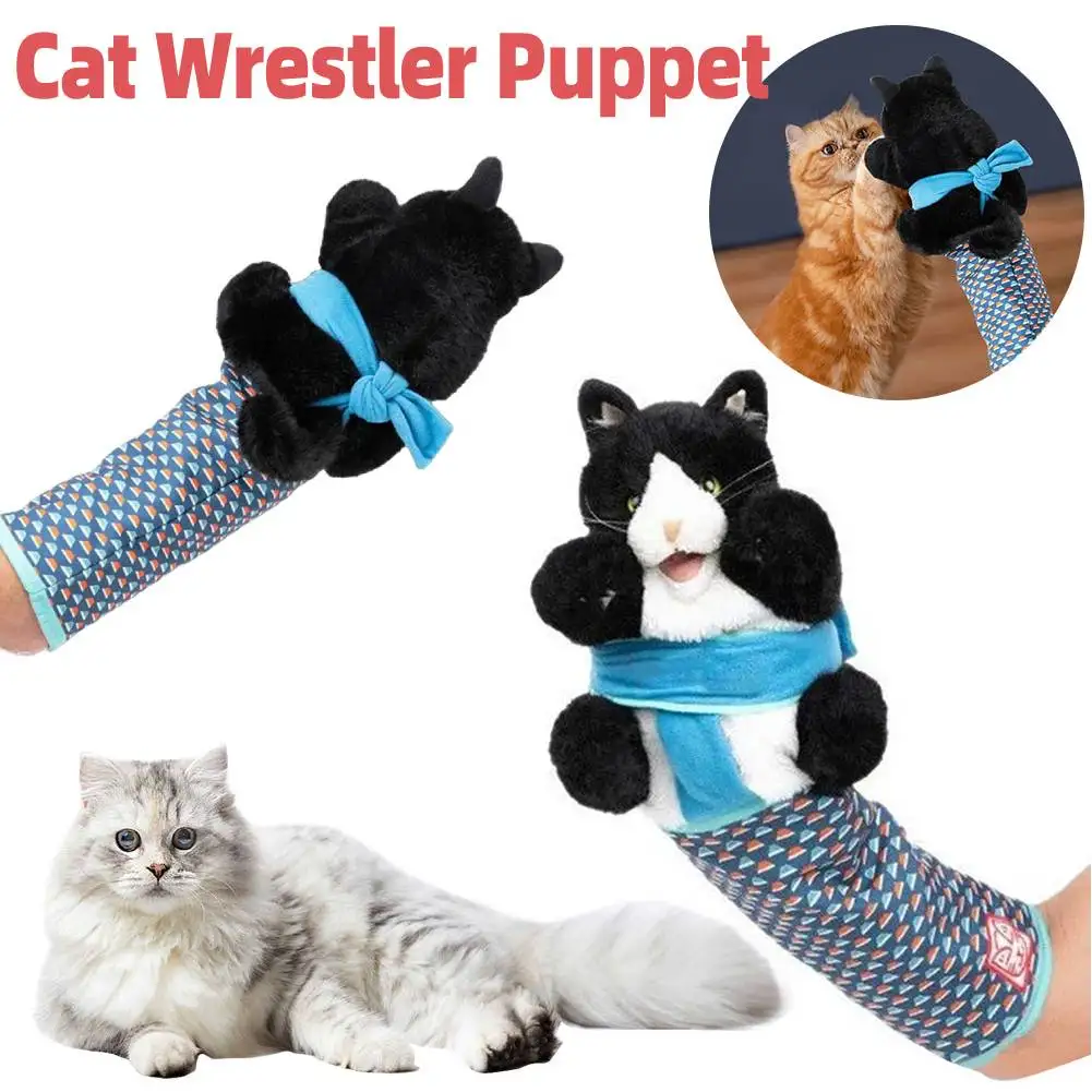 

Cats Puppet Wrestler Cat Hand Puppet Plush Animal Toy Cat Wrestling Toy Puppet for Indoor Cats Kids Pretend Play Storytelling