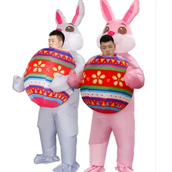 Inflatable Easter Bunny Rabbit Costume Adult Children Bunny Clothes Role Play Bunny Suit Carnival Easter Decoration