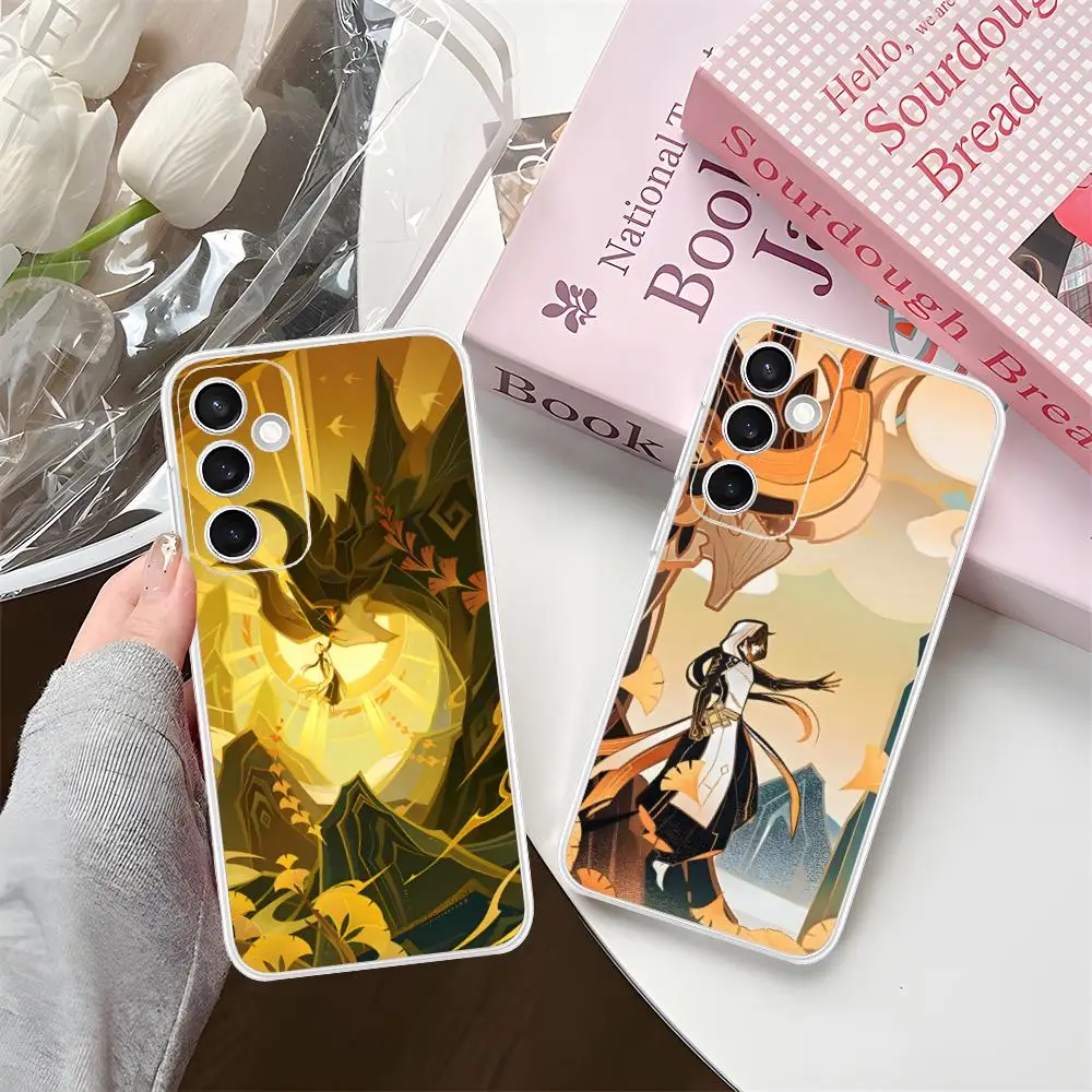 

Game GI Zhongli Phone Case for Samsung Galaxy S25 S24 S23 S22 S21Plus FE Ultra Soft TPU Clear Shockproof Cover