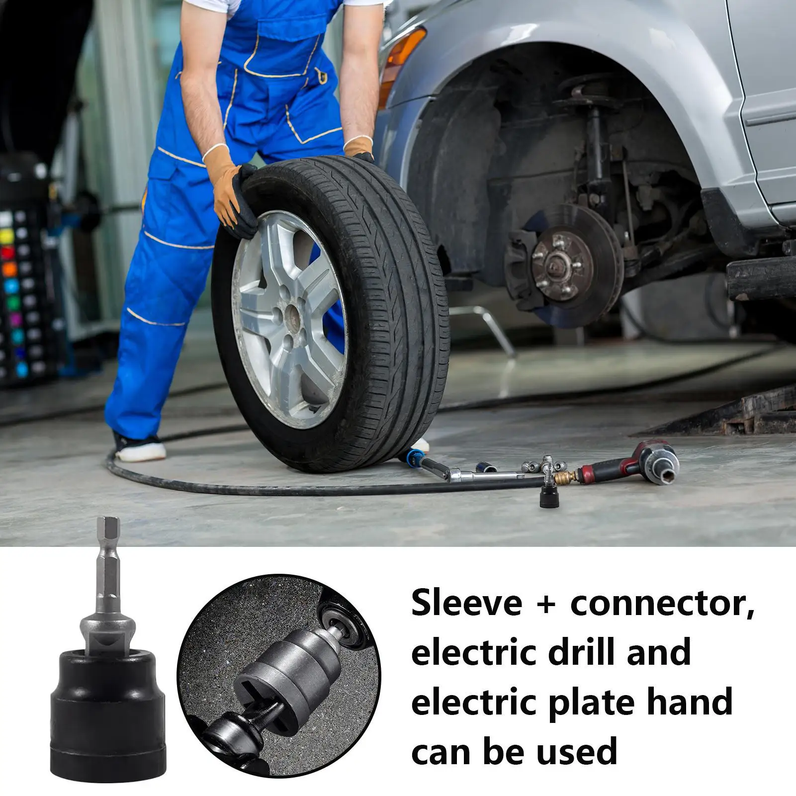 Auto Jack Buchse RV Stabilisator Bohrer Adapter Auto Zerlegen Werkzeug Stahl Kugelgelenk Stange Schlagschrauber Werkzeug Quick Connect