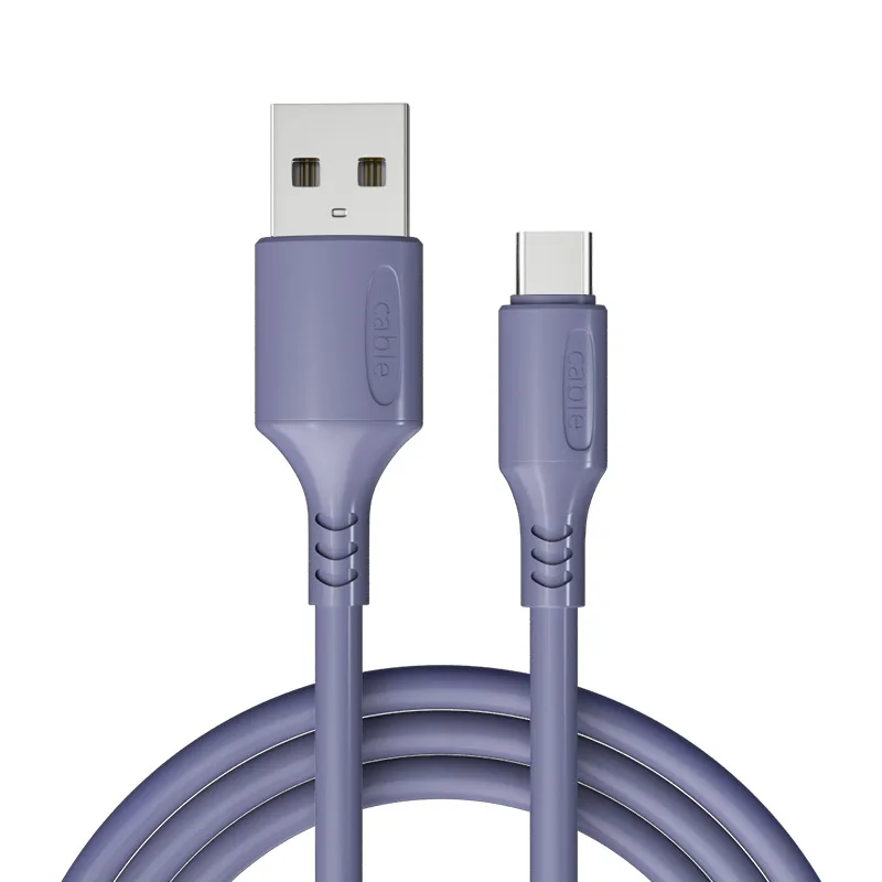 5A Fast Charging USB C Cable TYPE C Liquid Soft Silicone Data Cord For Huawei P30 Xiaomi 1.2/1.8M Mobile Phone USB Charger Wire