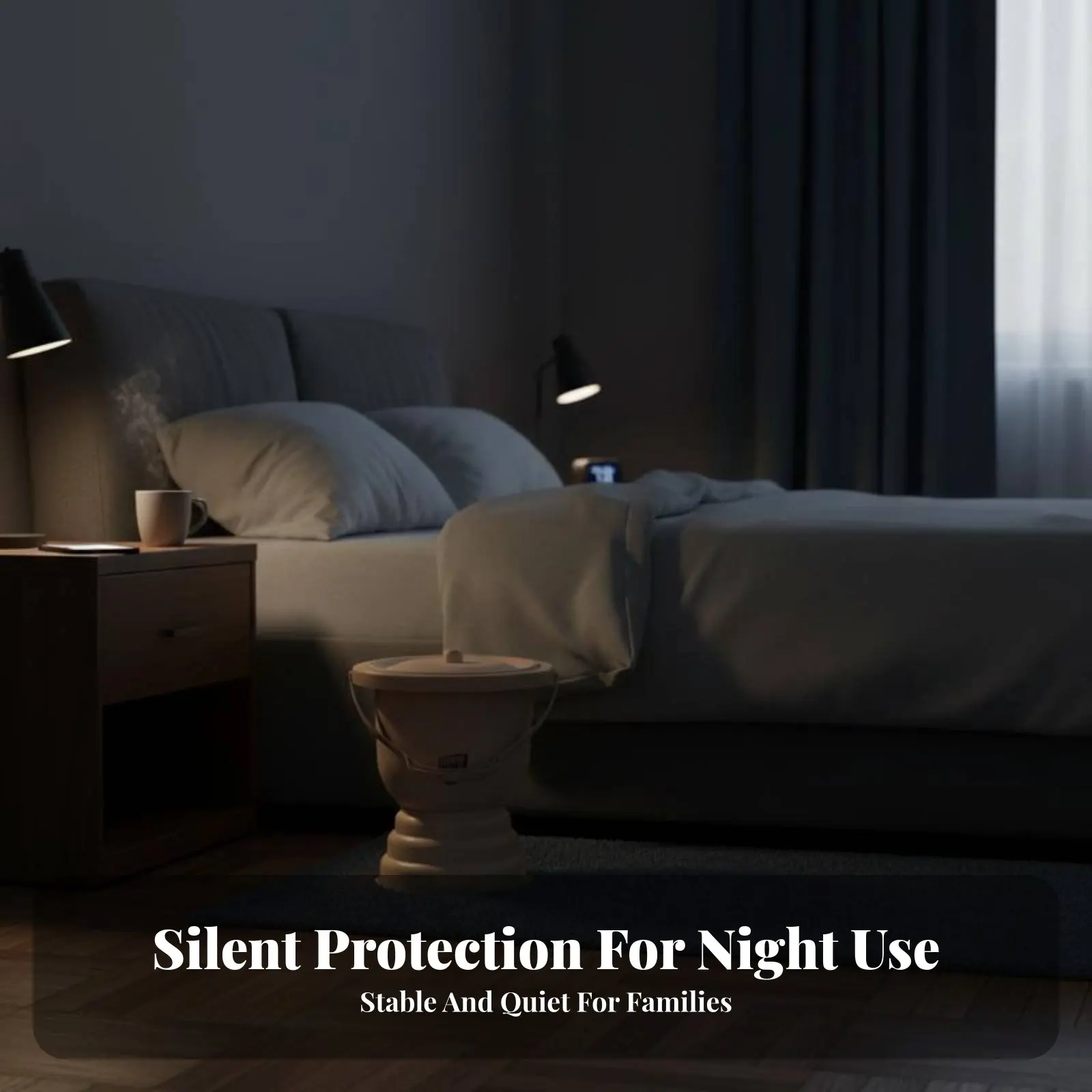 

Непромокаемый контейнер для туалетных принадлежностей с крышкой, предотвращающий запахи, с надежной фиксацией, легко моется, многоразовый, для пожилых людей, детей, спальни, прикроватного использования.