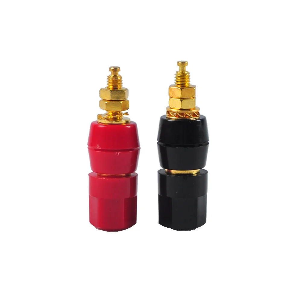 

3pair Binding Post Speaker Cable Audio Amplifier Terminal Banana Plug Jack Gold