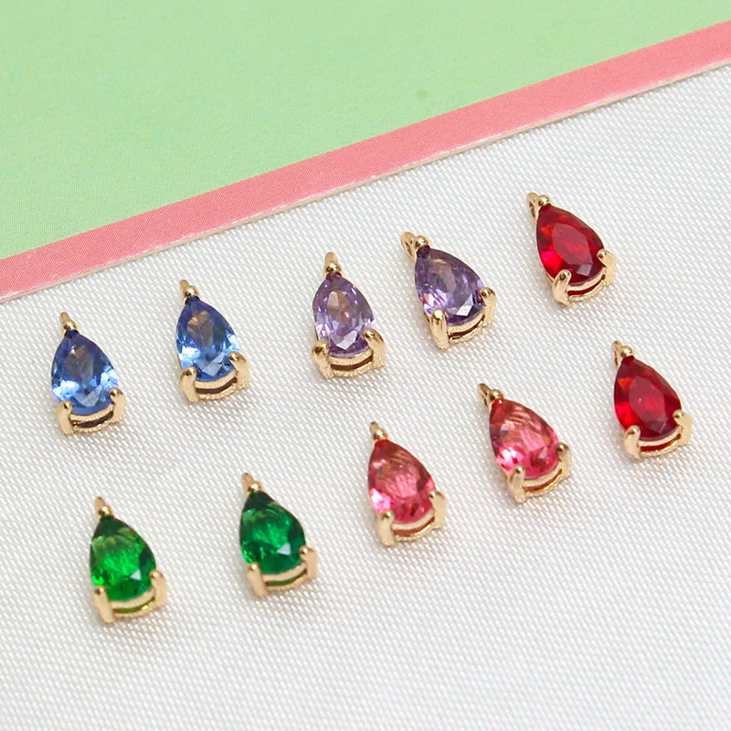 BenS Water drop charms for jewelry making multicolor crystal small pendants Accessories women DIY handmade Supply Wholesale P09