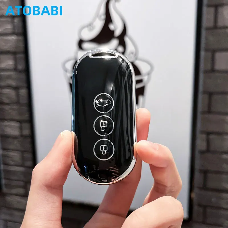 TPU Car Key Cover Smart Remote Control Fobs Cases Auto Interior Accessories For AITO M5 EV 2022 2023 M7 Pro Ultra Plus Max 2024