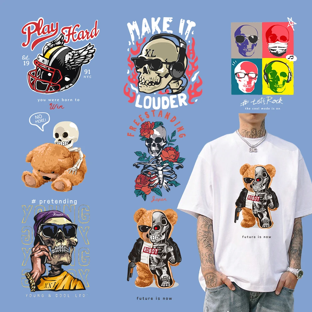 Hiphop Official Cool Boys Thermal Transfer Sticker High Definition Diyprints Iron-On Patches For T-Shirts Washable Appliques