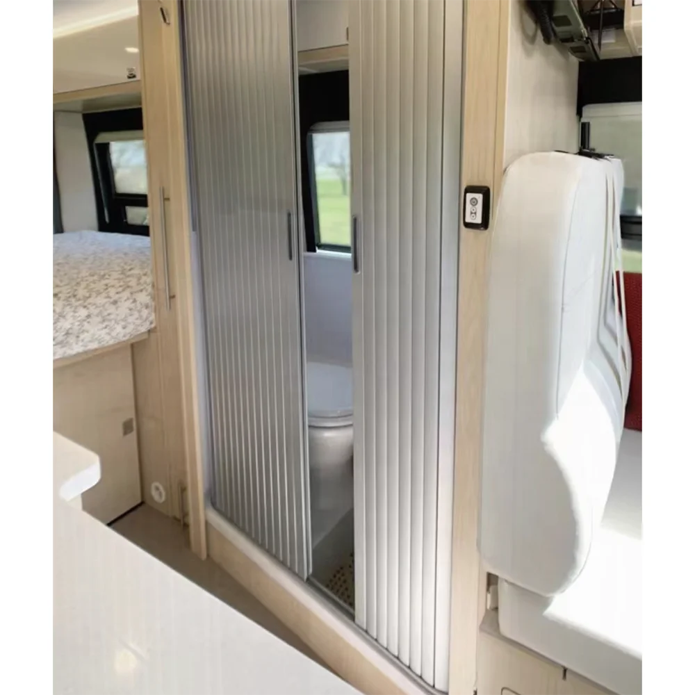 

Manufacturer's Aluminum Alloy Bathroom Curtain Sliding Door For Caravan RV